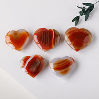 Natural Carnelian Heart Carving