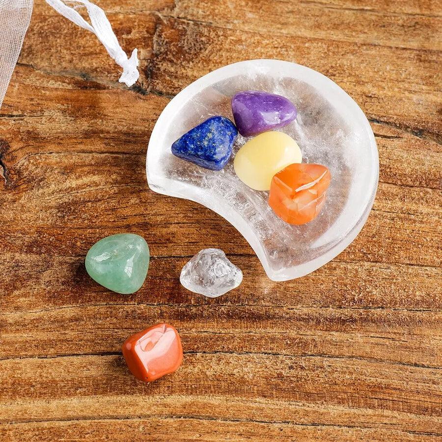 Natural Seven Chakras Health Energy Crystal Set Crystal Bowl For Yoga