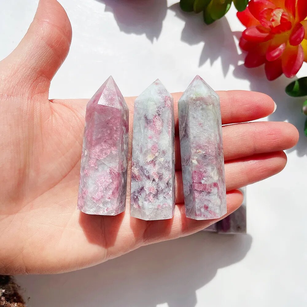 Natural Crystal Tower Plum Blossom Tourmaline Crystal Point