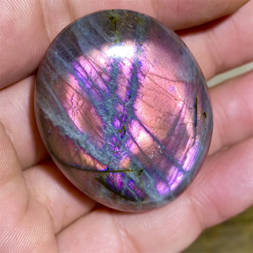 Labradorite Palm Purple Natural Stone Crystals Healing Wicca Wichcraft Meditation Minerals Ornaments Home Decoration