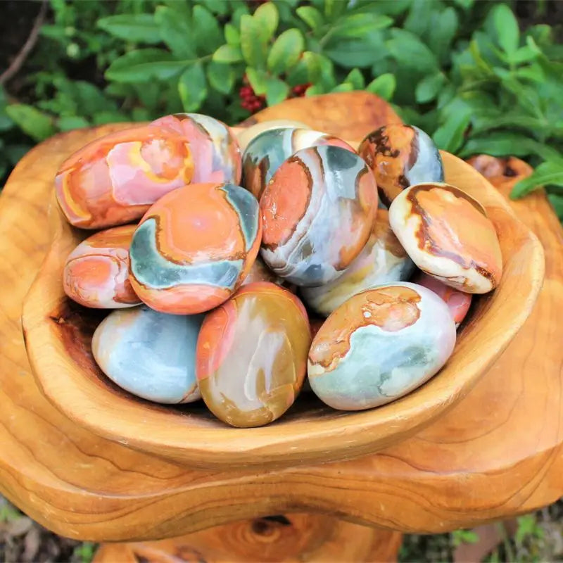 Natural Ocean Jasper Palm Stone