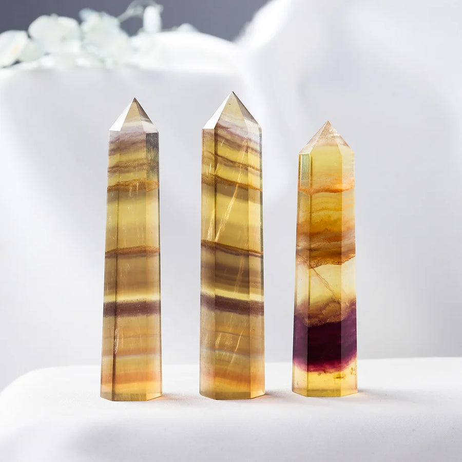 Natural Yellow Fluorite Tower