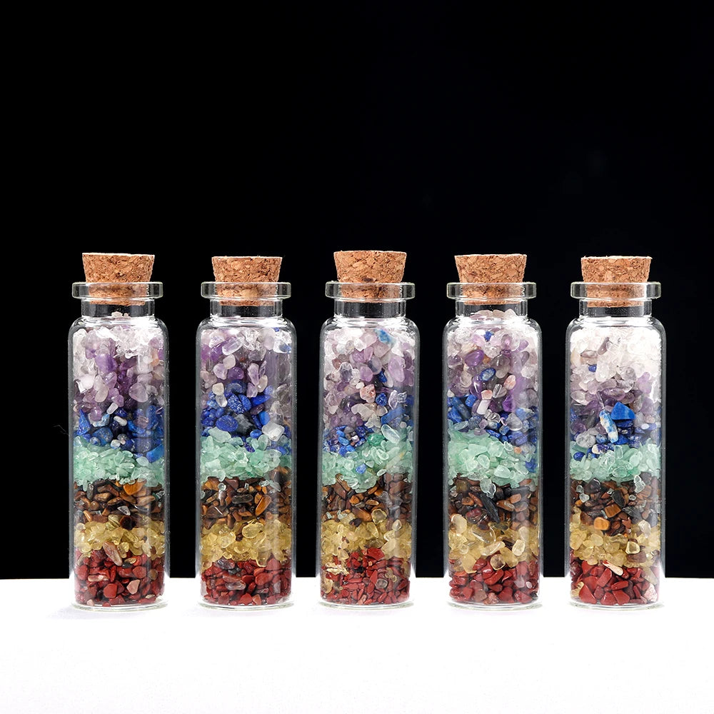 Natural Healing 7 Chakra Crystal Bottle