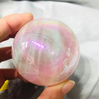 Natural Aura Rose Quartz Sphere