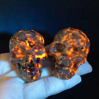 Natural Yooperlite Skull Carving