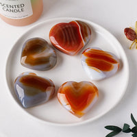 Natural Carnelian Heart Carving