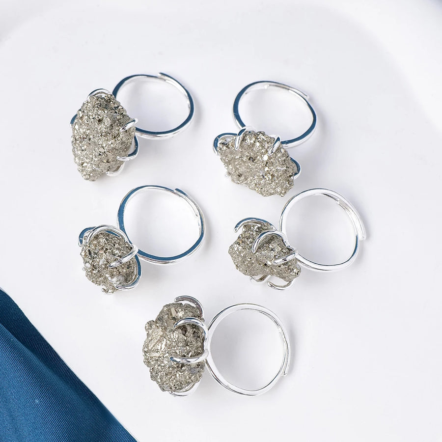 Natural Pyrite Ring