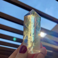 Natural Aura Clear Quartz Point