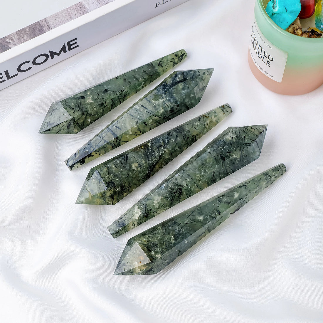 Natural Prehnite Pendulum Crystal