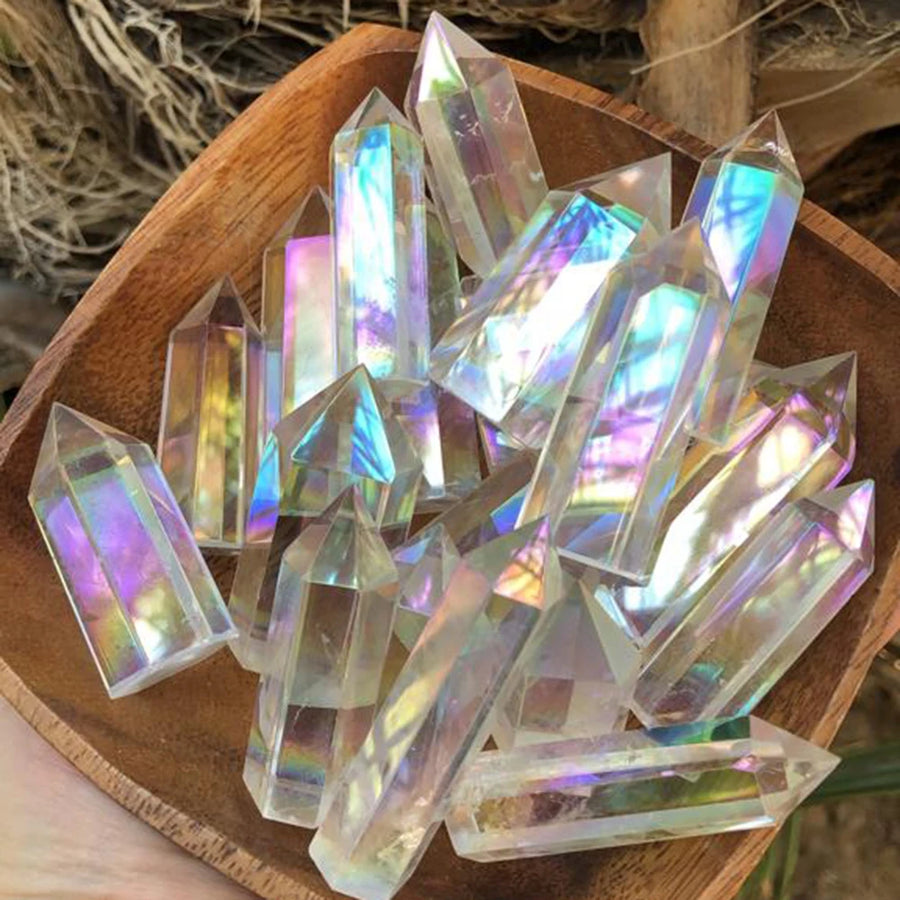 Natural Aura Clear Quartz Point