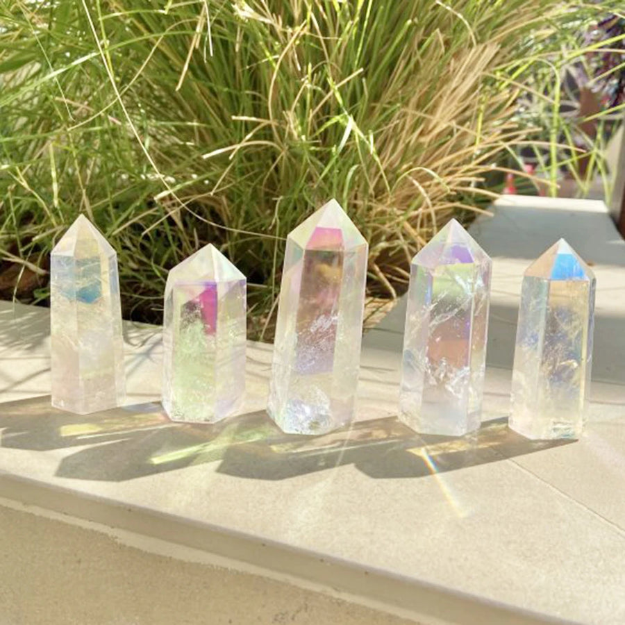 Natural Aura Clear Quartz Point