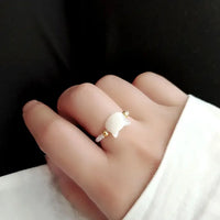 Minimalist Cat Adjustable Couple Ring