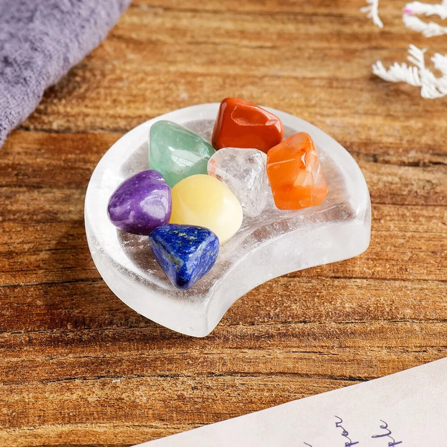 Natural Seven Chakras Health Energy Crystal Set Crystal Bowl For Yoga