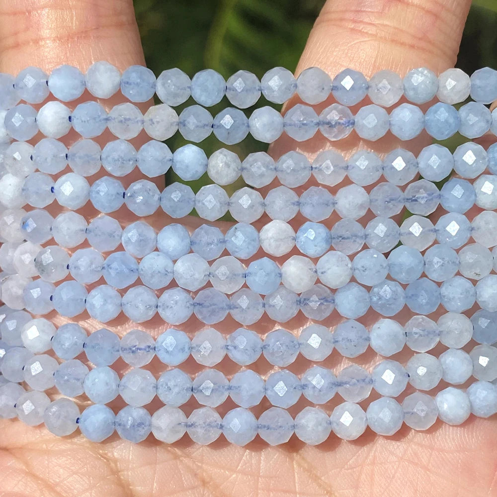 Natural Faceted Aquamarine Bead