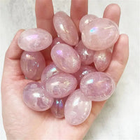 Wholesale Natural Aura Rose Quartz Tumble