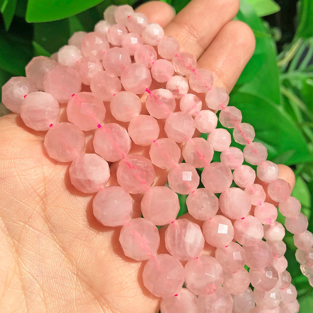 Natural Madagascar Rose Quartz Loose Bead Facet