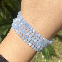 Natural Faceted Aquamarine Bead