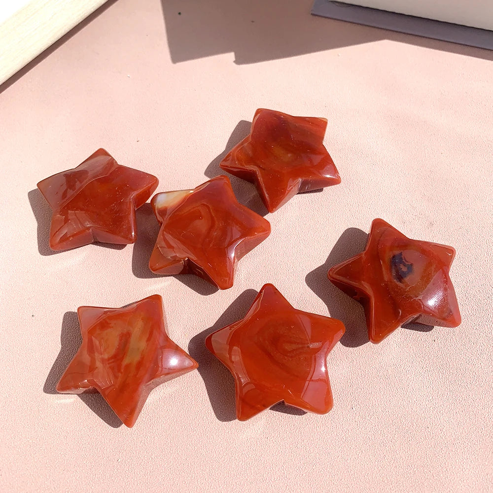 Natural Carnelian Star