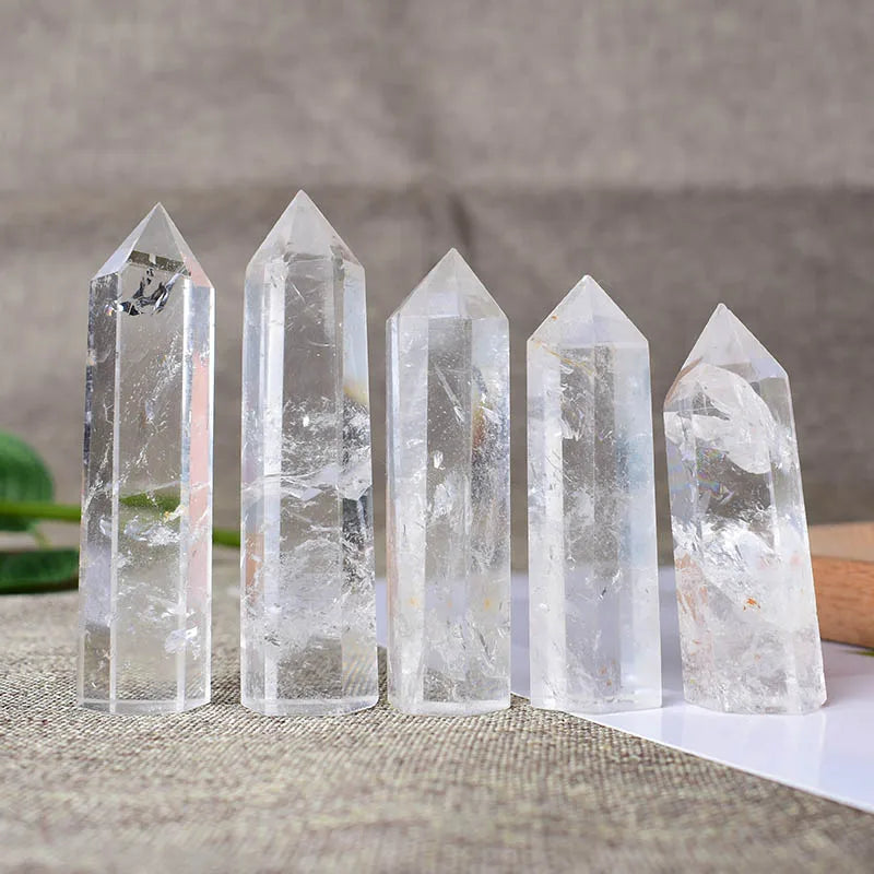 Natural Crystal Clear Quartz Crystal Point Wand