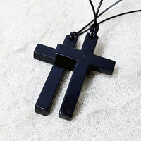 Natural Shungite Cross Pendant