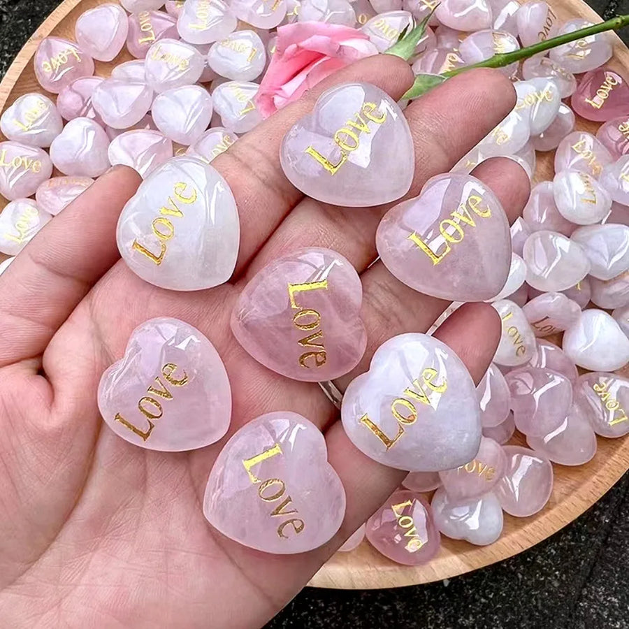 Natural Rose Quartz Heart