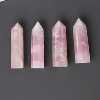 Natural Aura Rose Quartz Tower