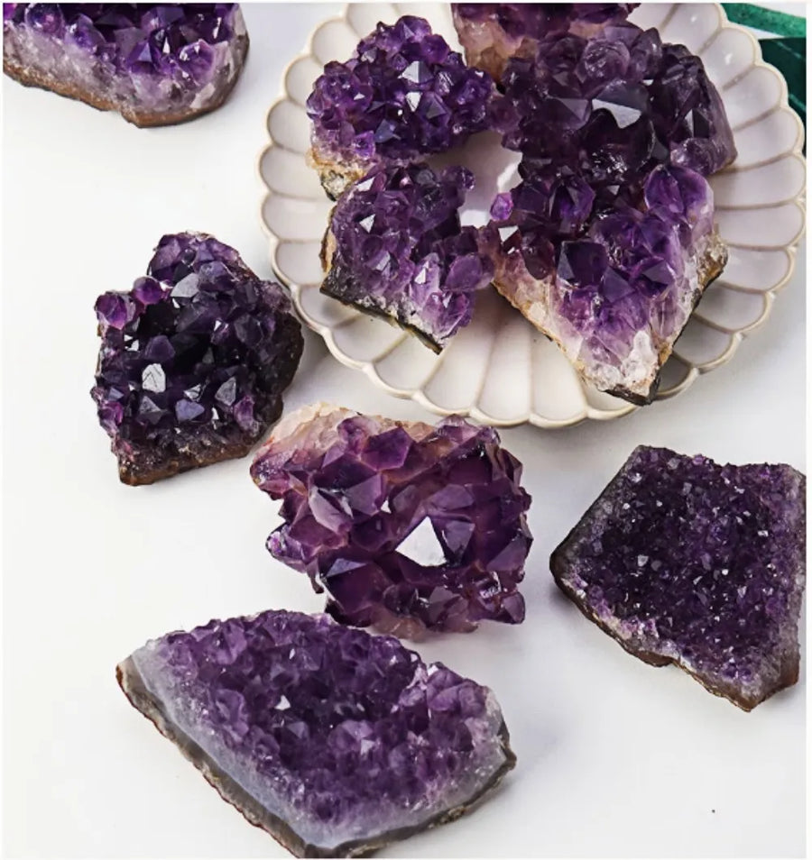 Natural Amethyst Cluster Druzy