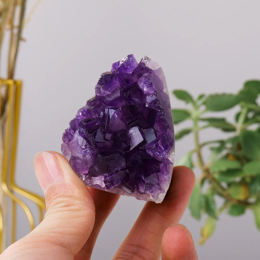 Natural Stone Amethyst Cluster Geode