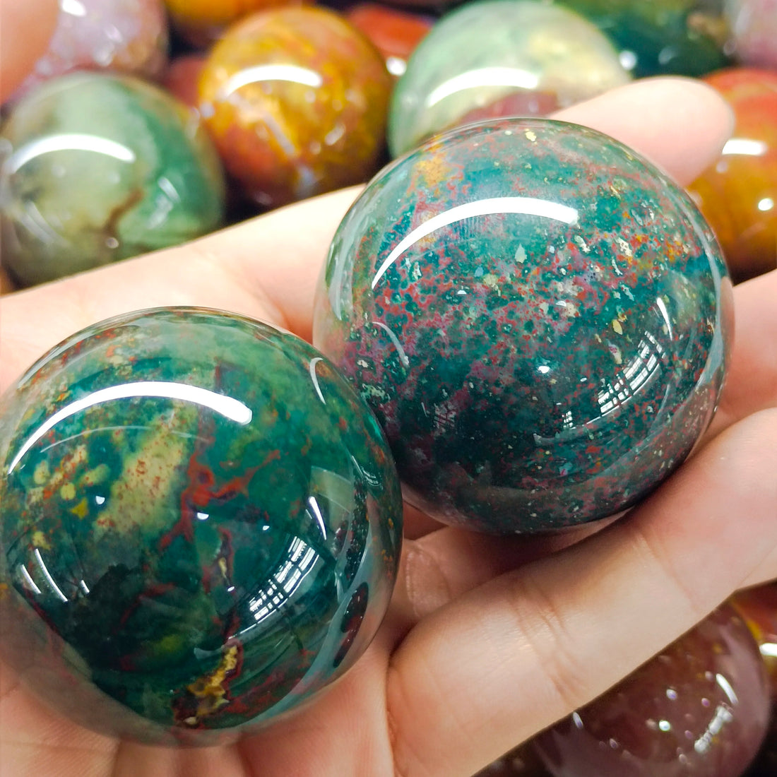 Natural Sea Jasper Sphere