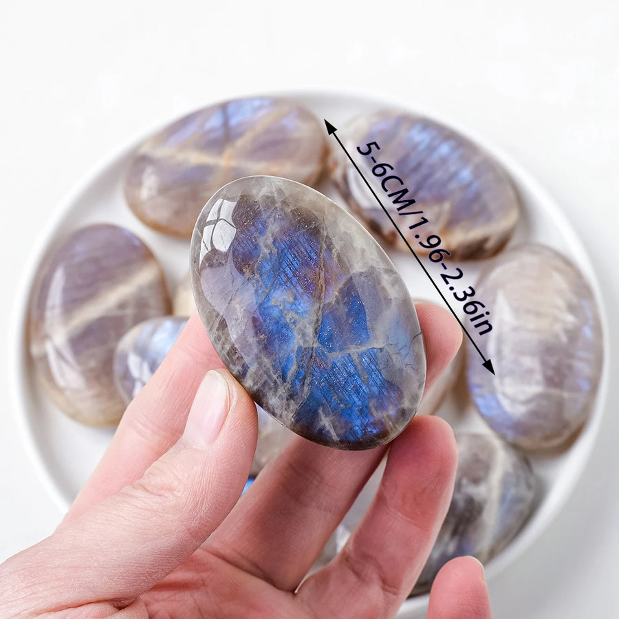 Natural Moonstone Palm Stone