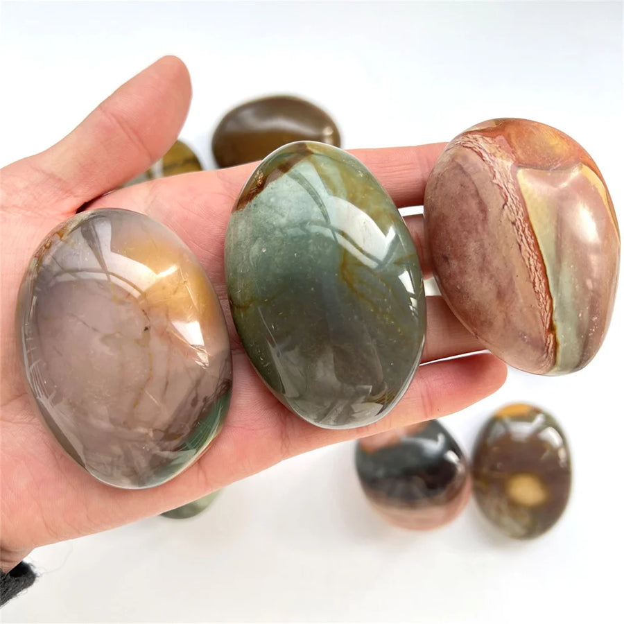 Natural Ocean Jasper Palm Stone