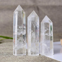 Natural Crystal Clear Quartz Crystal Point Wand