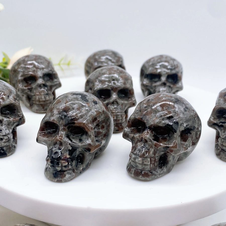 Natural Yooperlite Skull Carving