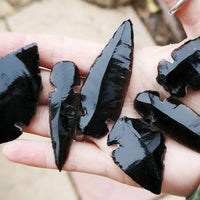 Natural Black Obsidian Feather