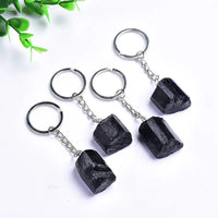 Natural Black Tourmaline Key Chain