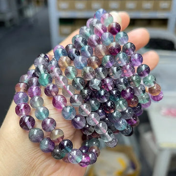 Natural Rainbow Fluorite Bracelet