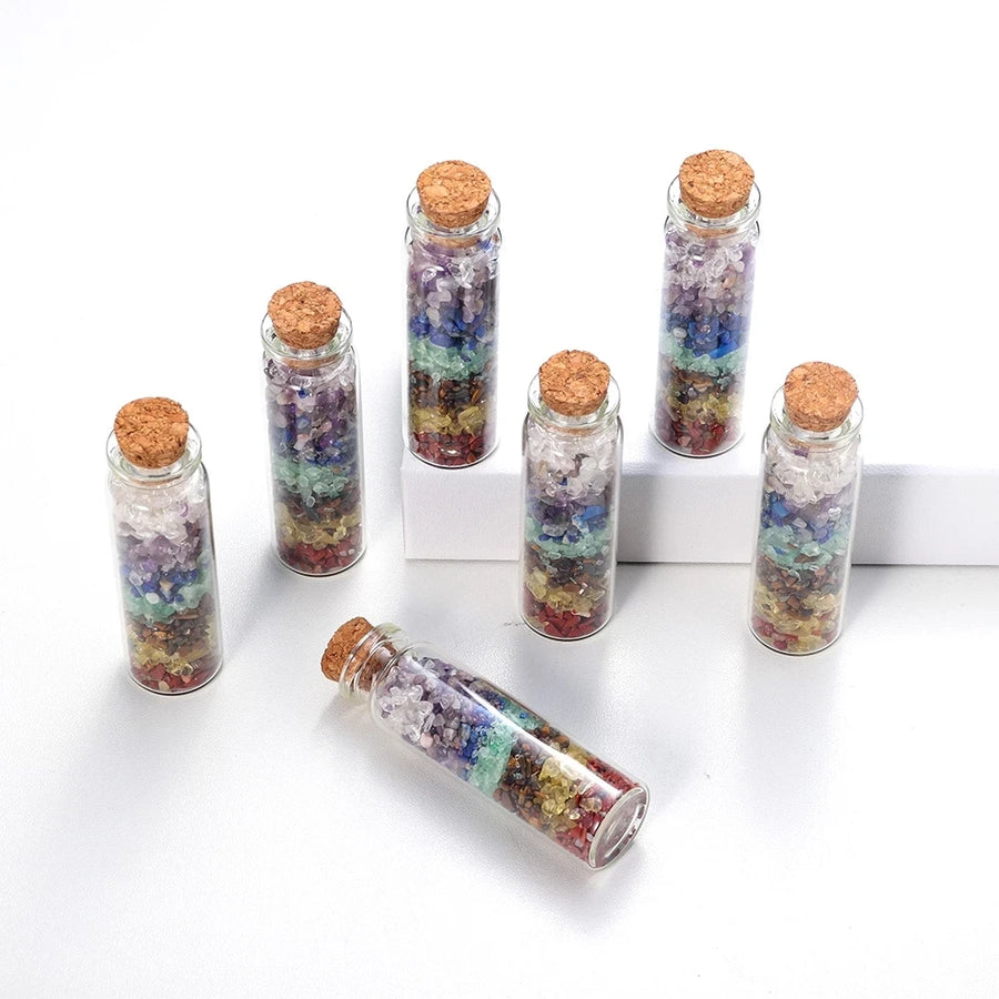 Natural Healing 7 Chakra Crystal Bottle