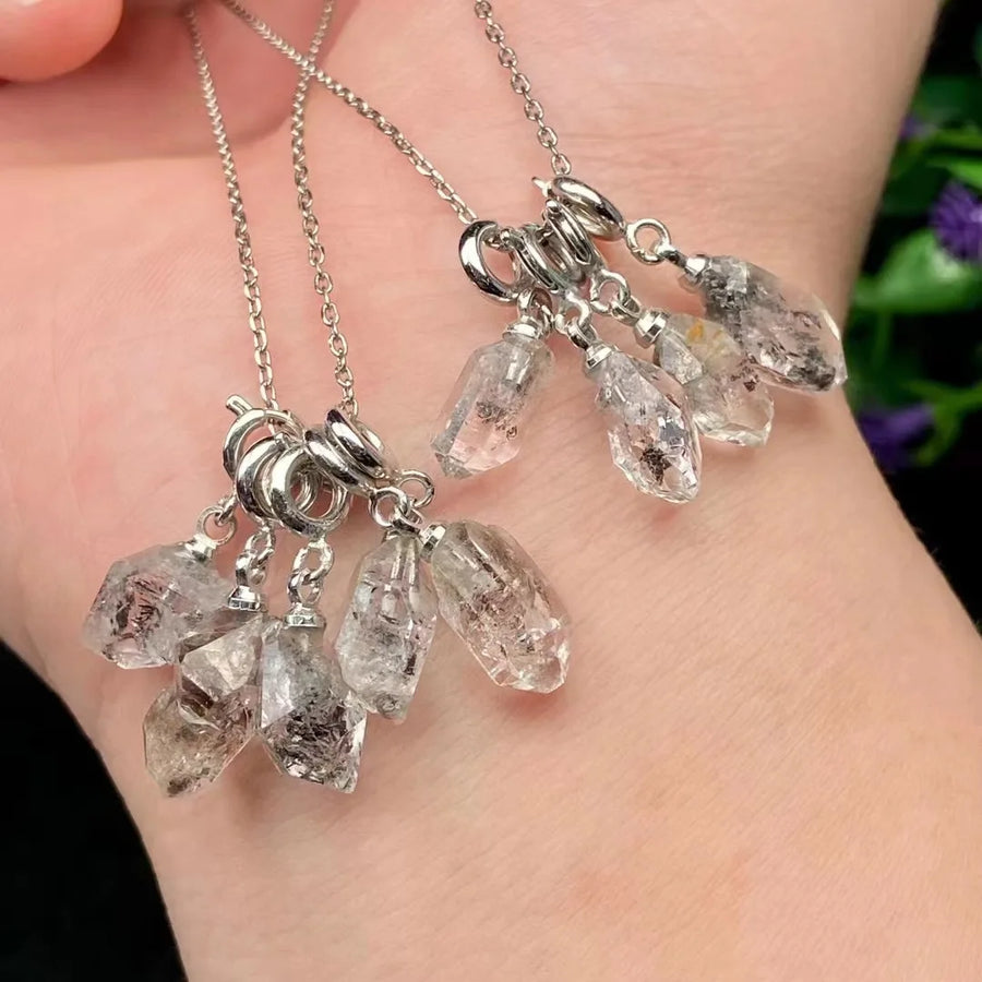 Natural Herkimer Diamond Quartz Pendant