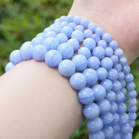 Natural Blue Lace Agate Bead