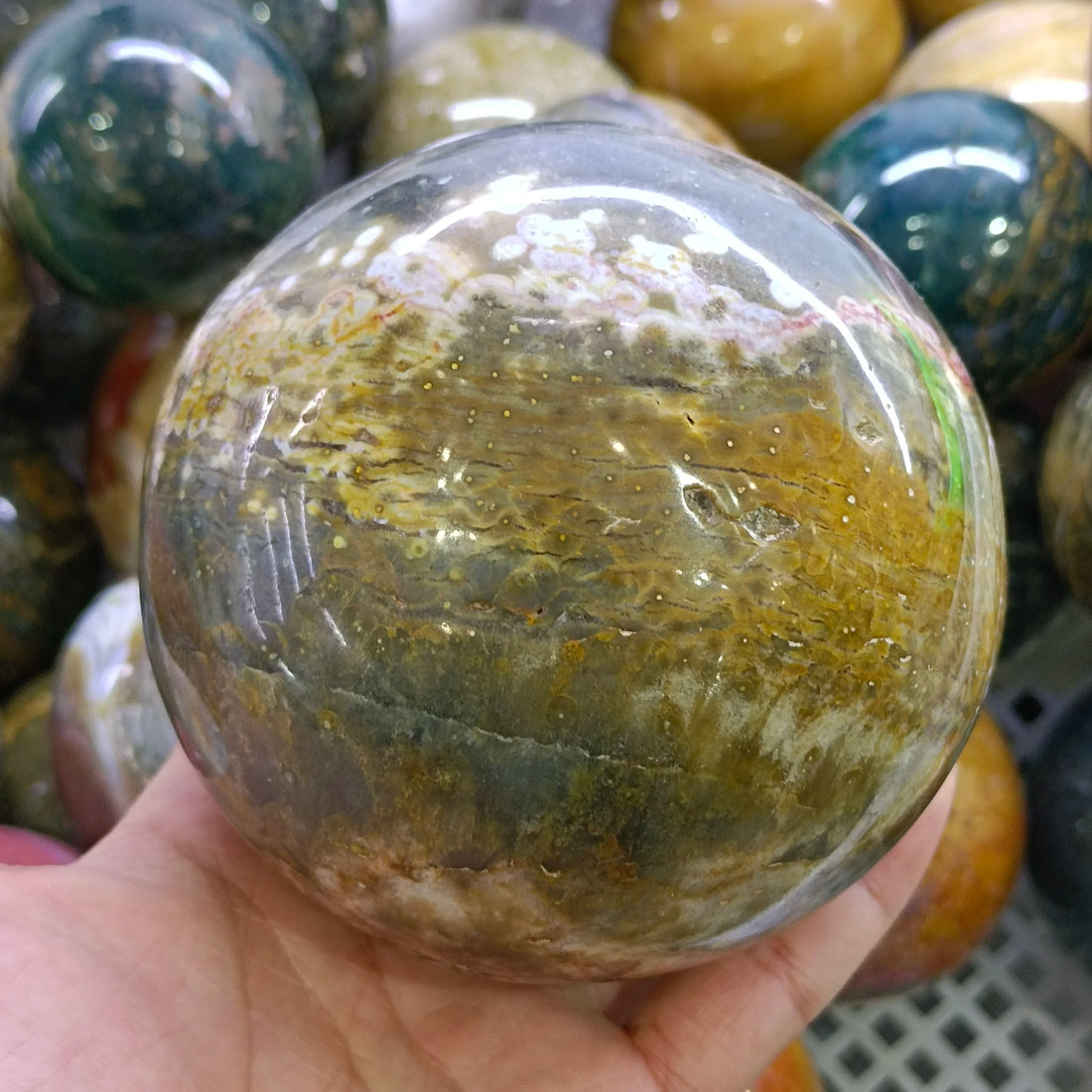 Natural Sea Jasper Sphere