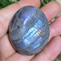 Labradorite Palm Purple Natural Stone Crystals Healing Wicca Wichcraft Meditation Minerals Ornaments Home Decoration