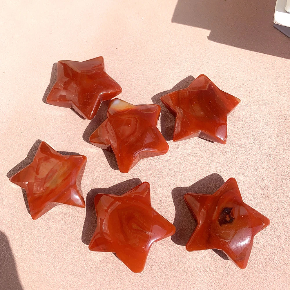 Natural Carnelian Star