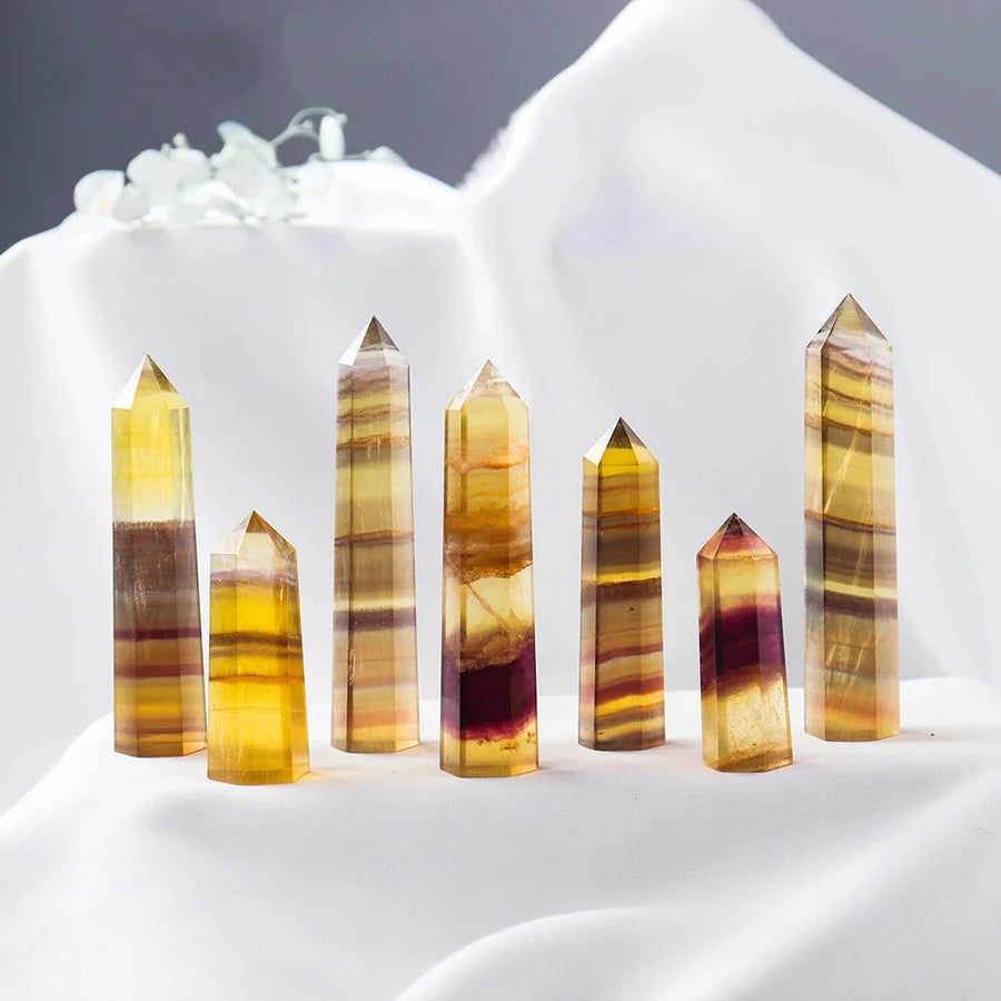 Natural Yellow Fluorite Tower