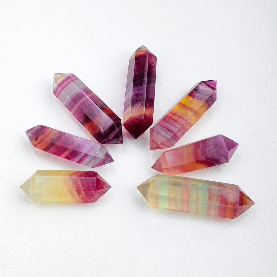 Natural Watermelon Fluorite Tower