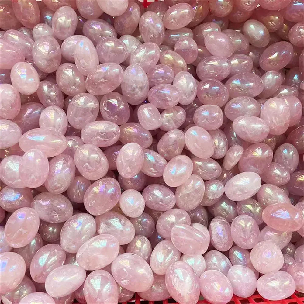 Wholesale Natural Aura Rose Quartz Tumble