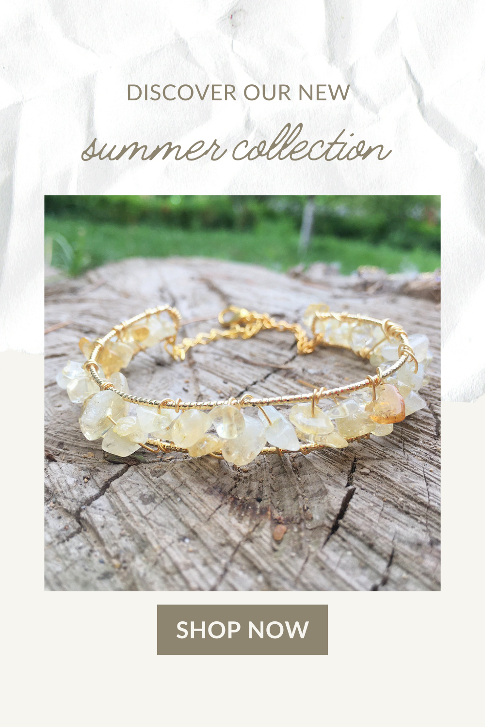 Citrine Handmade Crystal Chip Bracelet Gemstone Bracelet