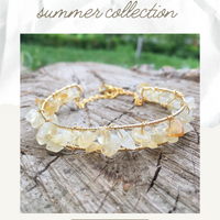 Citrine Handmade Crystal Chip Bracelet Gemstone Bracelet