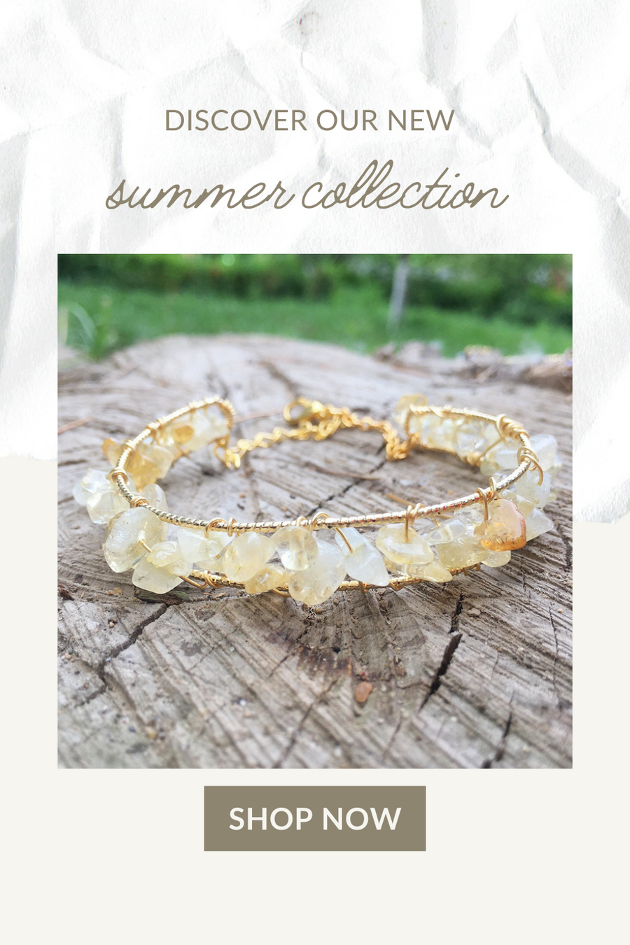 Citrine Handmade Crystal Chip Bracelet Gemstone Bracelet