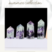 Feather Green Fluorite Tower & Freeform