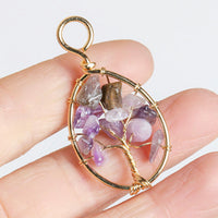 Gemstone Chip Wrapped Pendant